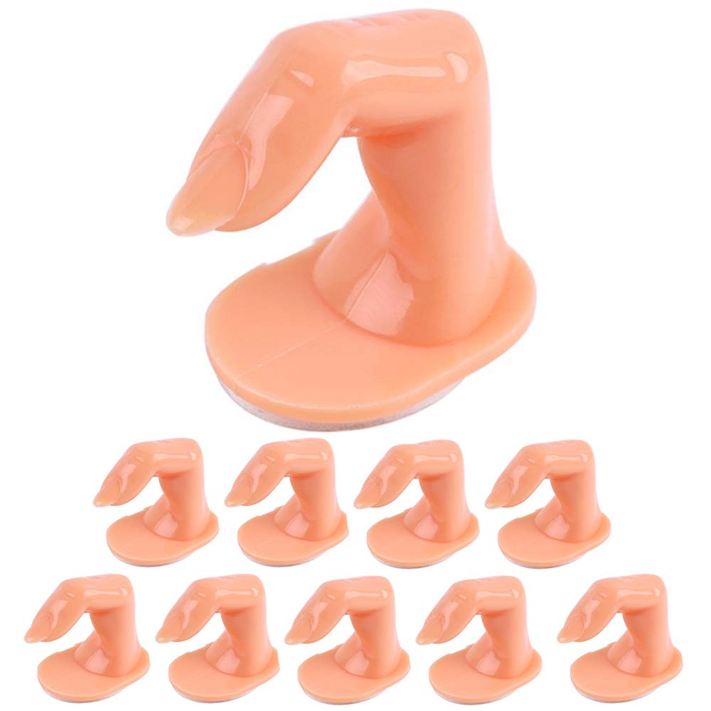 Practice Finger Nail Art Plastic Fake Fingers  (10 Pcs)