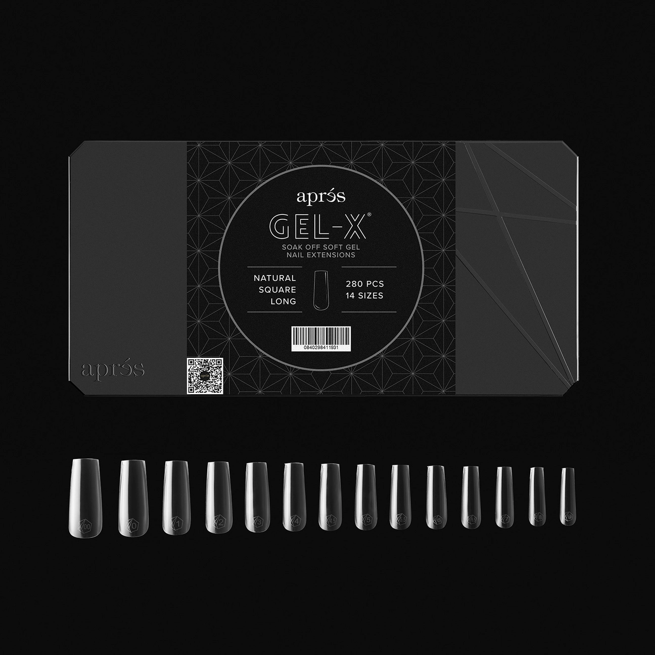 GEl-X APRES Natural SQUARE Shape - Box of Tips 600pcs