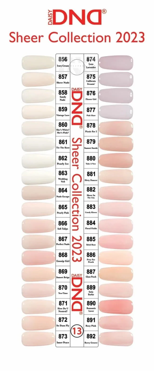 DC Duo Gel Set – Sheer Collection Swatch #13 (Free Color Chart)