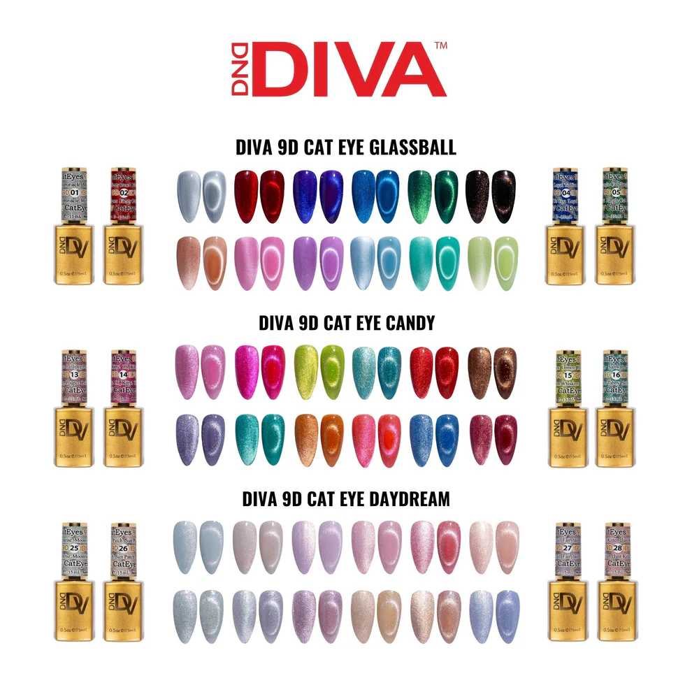 DND - Diva 9D Cat Eye Collection - 36 Pcs Set